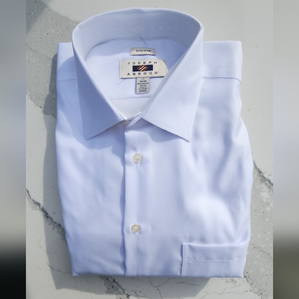Joseph Abboud Men's White Dress Shirt 17 34/35